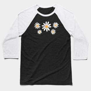 Groovy Summer Daisies Floral Boho Daisy Flowers Baseball T-Shirt